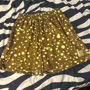 Bravest Studios brown splatter shorts M